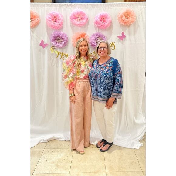 EN SAISON Dusty Pink Linen Style Front Zipper Macey Trousers Pants Size Small - Picture 15 of 16